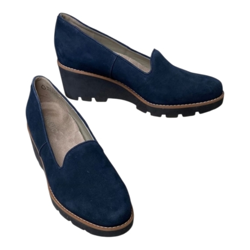 Vionic Willa Wedge Women's Slip-On Loafer Moc Wedge Shoes Unisex Comfort 8 New
